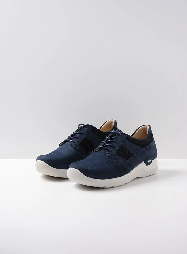 wolky low lace up shoes 06629 cool 10820 denim nubuck front