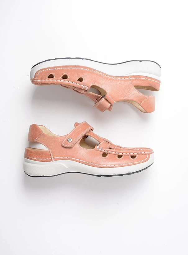 wolky comfort shoes 07204 rolling sun 35435 soft pink leather top