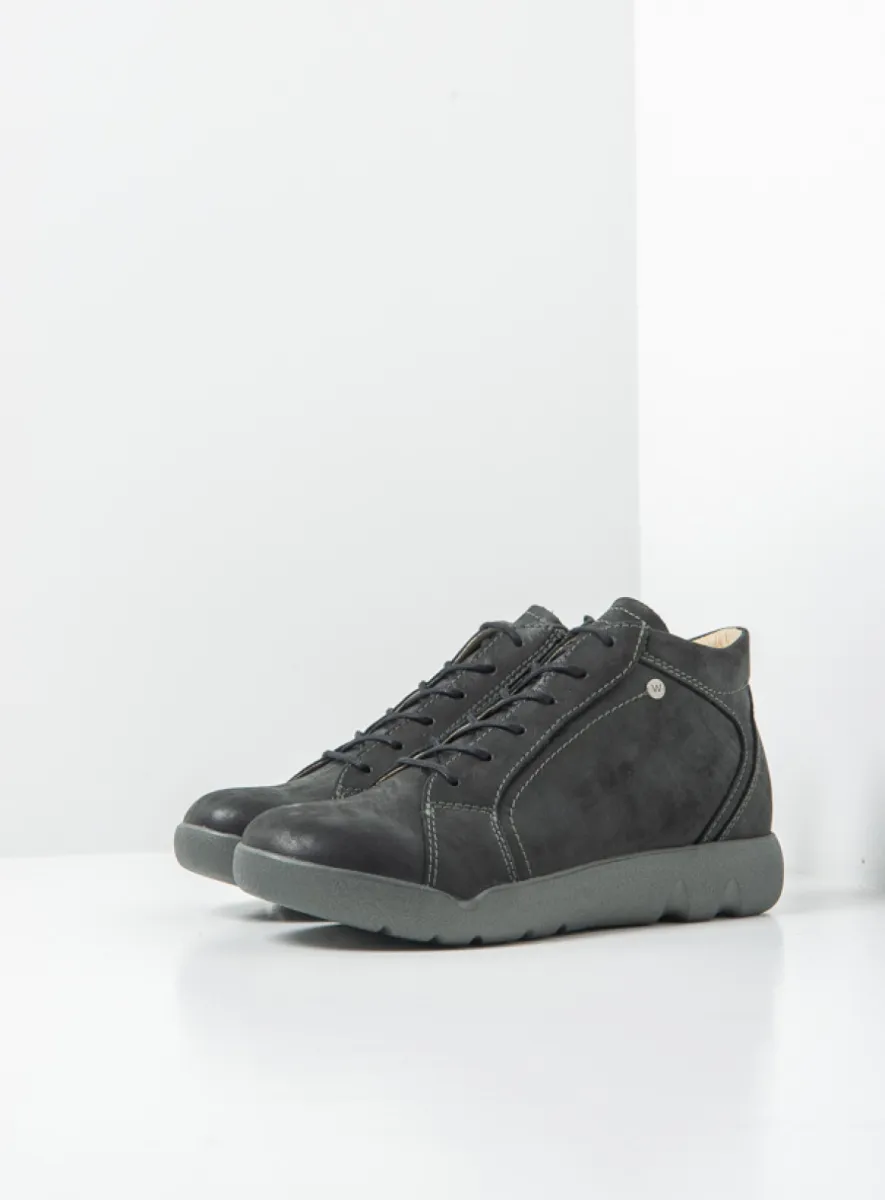 Wolky Lugana - black effect leather Arch support shoes for women