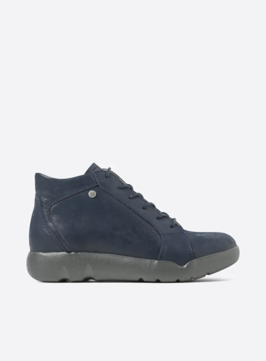 Wolky Lugana - denim effect leather Arch support shoes for women