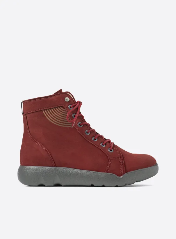 Wolky Fiano - oxblood nubuck Arch support shoes for women