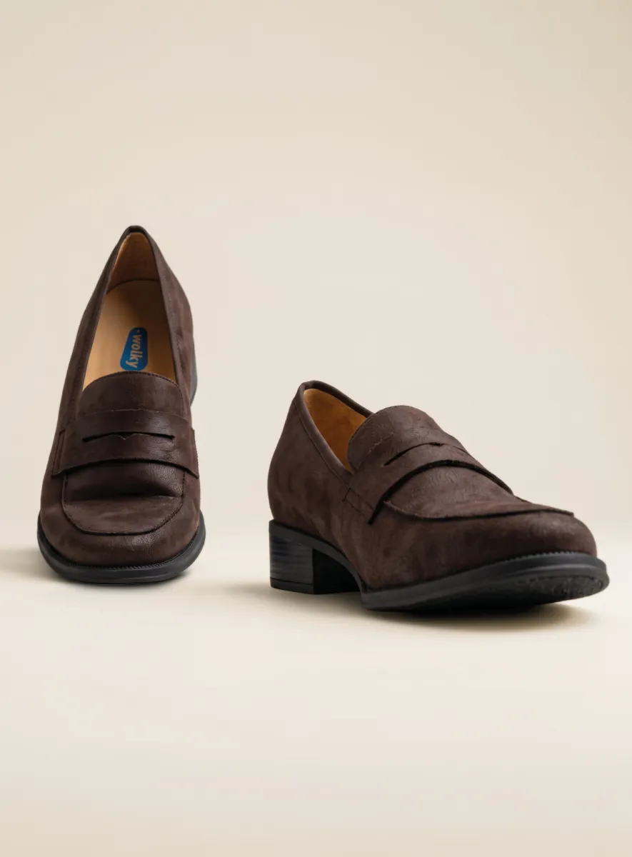 Wolky Alabama F2F - brown vegan biocare Slip-ons for women