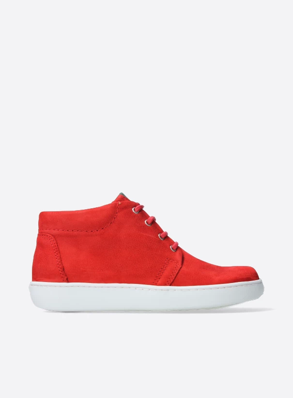 wolky high lace up shoes 08100 kansas lady xw 11570 red summer nubuck