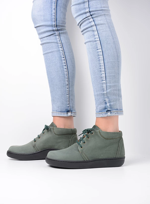 wolky high lace up shoes 08100 kansas lady xw 11701 sage green nubuck sfeer