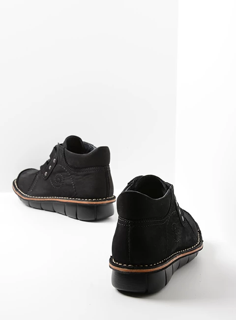 wolky comfort shoes 08384 gallo 11000 black nubuck back