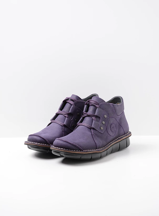 wolky comfort shoes 08384 gallo 12600 purple nubuck front