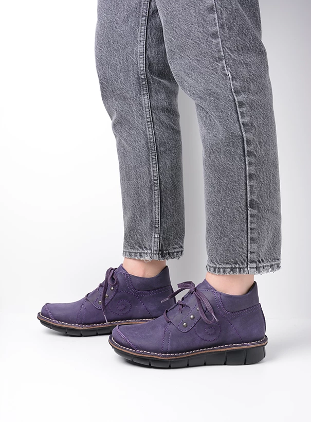wolky comfort shoes 08384 gallo 12600 purple nubuck sfeer