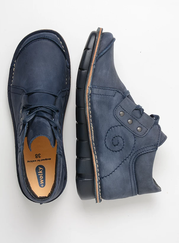 wolky comfort shoes 08384 gallo 12800 blue nubuck top