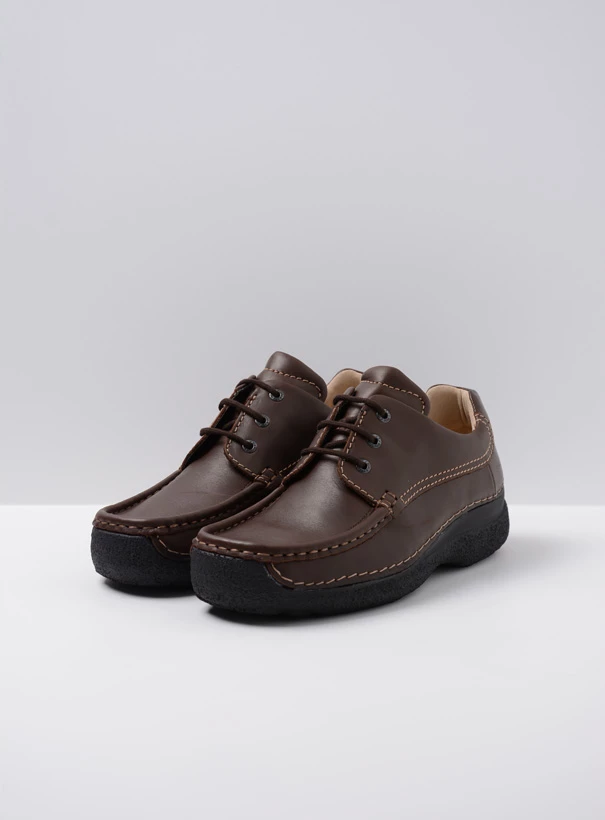 wolky comfortable shoes 09201 roll shoe men 50300 brown leather front