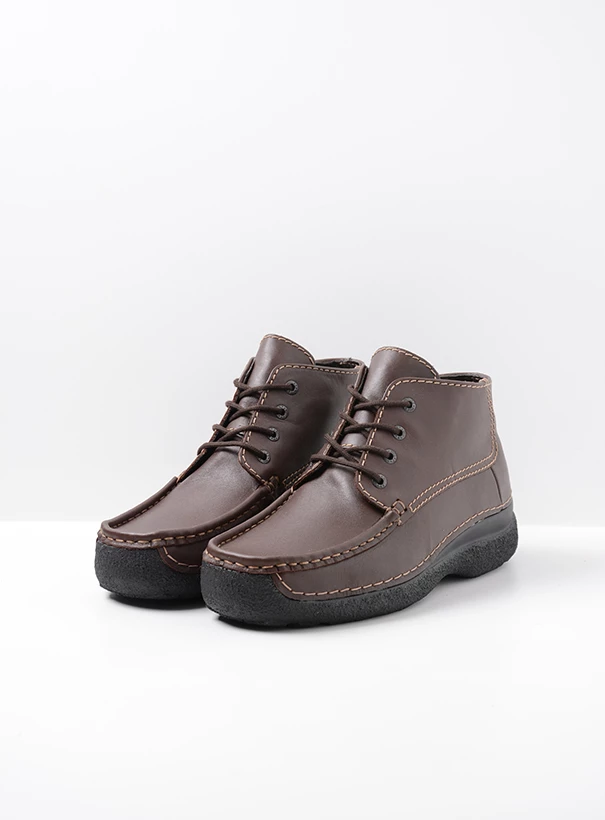 wolky comfortable shoes 09203 roll moc men 50300 brown leather front
